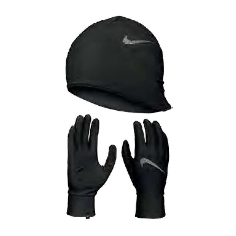 Nike Essential Mütze + Handschuhe Set schwarz