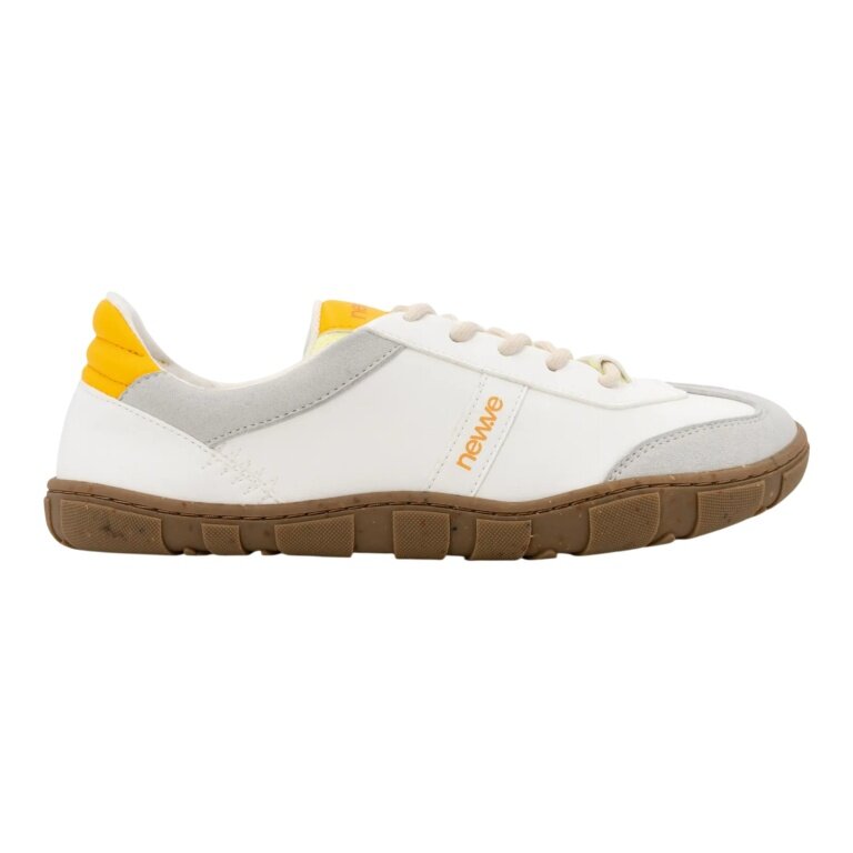 NewVe Barfussschuhe Sneaker Breeze weiss/gelb