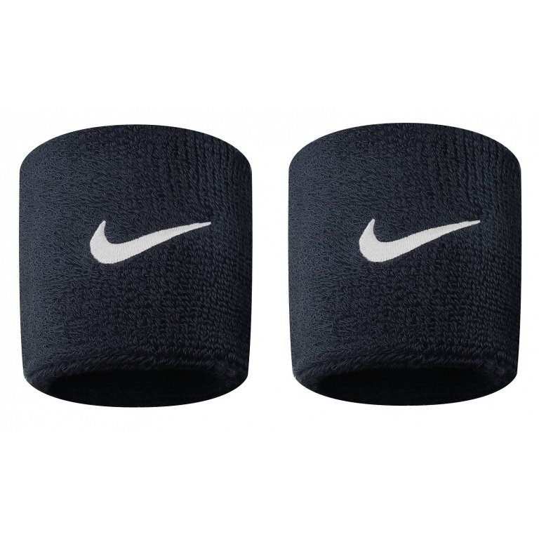 Nike Schweissband Swoosh (72% Baumwolle) schwarz - 2 Stück