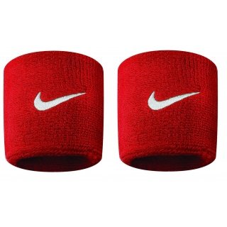 Nike Schweissband Swoosh (72% Baumwolle) rot - 2 Stück