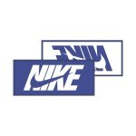 Nike Handtuch Jacquard Towel Medium Graphic (100% Baumwolle) blau/weiss 80x35cm