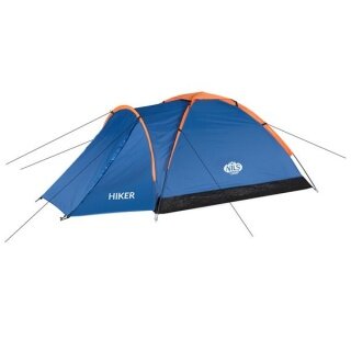 Nils Camp Campingzelt Hiker NC6010 - wasserabweisend, 1 Eingang, für 2 Personen - blau