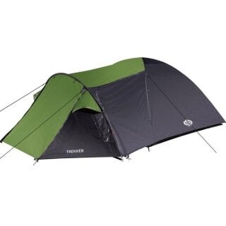 Nils Camp Campingzelt Trekker NC6012 - wasserabweisend, UV-Strahlung, für 4 Personen - schwarz/grün