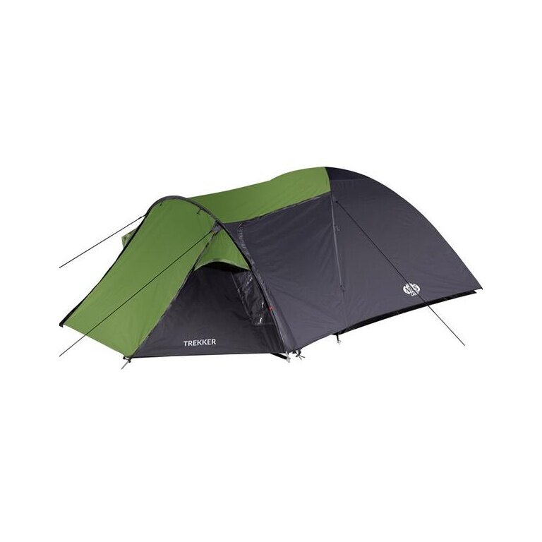 Nils Camp Campingzelt Trekker NC6012 - wasserabweisend, UV-Strahlung, für 4 Personen - schwarz/grün