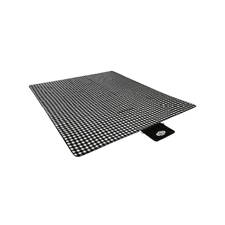 Nils Camp Picknickdecke NC2310 weiss/schwarz 300x200cm