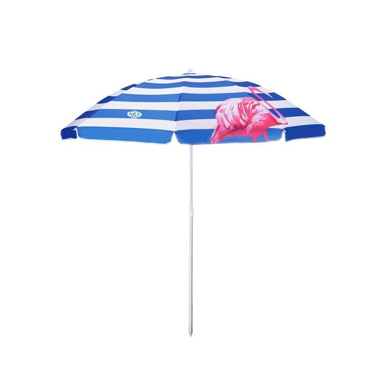 Nils Camp Strandschrim NC7811 (Motiv Flamingo) blau - 180x160x100cm