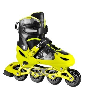 Nils Extreme Inline Skates NA18137A Blaster (Rollen: 70mm/82A, Kugellager: ABEC 7) schwarz/gelb Kinder