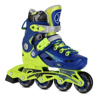 Nils Extreme Inline Skates NA1055 Blaze (Rollen: 64/70/72mm/82A, Kugellager: ABEC 7) dunkelblau/lime Jungen