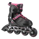 Nils Extreme Inline Skates NA11002 (Rollen: 76/80mm/82A, Kugellager: ABEC 7) schwarz/pink Damen