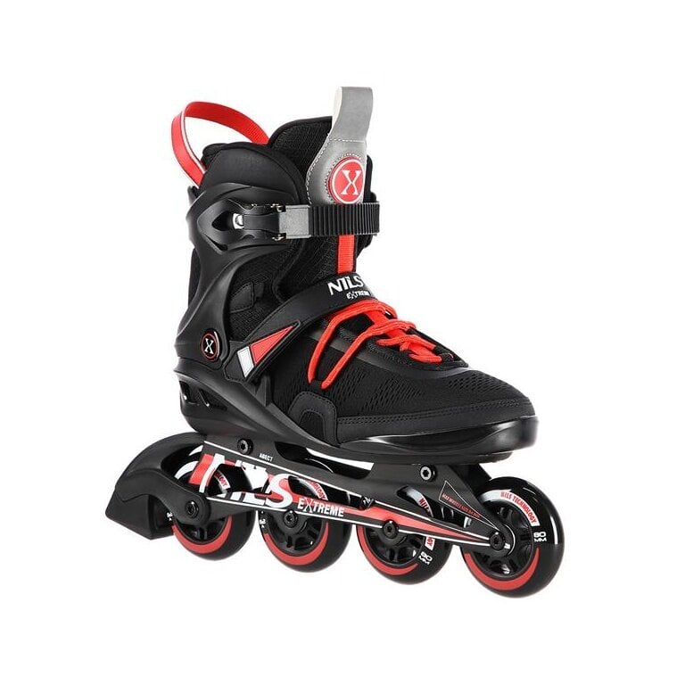 Nils Extreme Inline Skates NA14124 (Rollen: 80x24mm/82A, Kugellager: ABEC 7) schwarz/rot Herren
