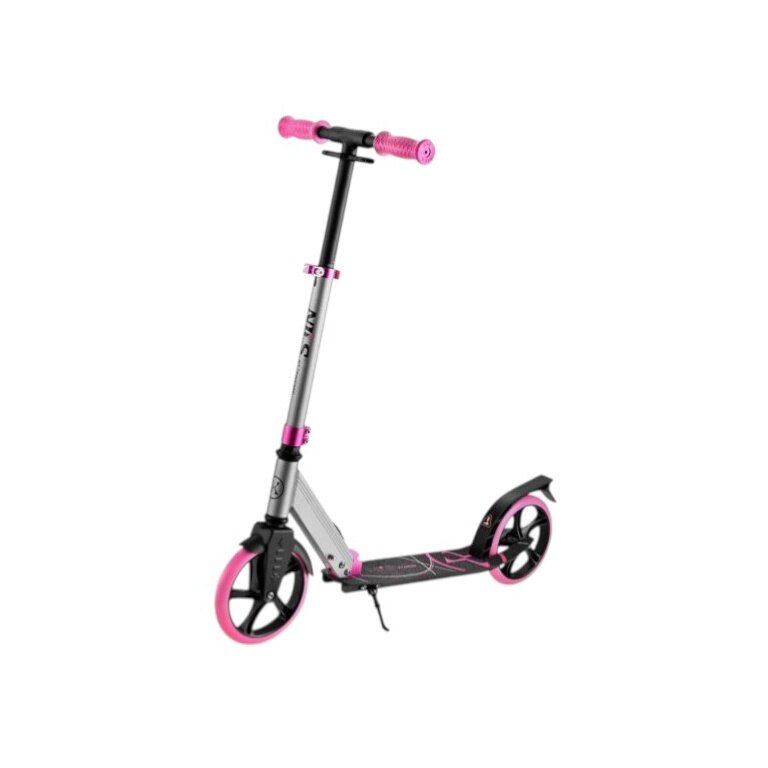 Nils Extreme Scooter HM127 (aufklappbarer Roller, Kugellager: ABEC 7) silber/pink - Kinder