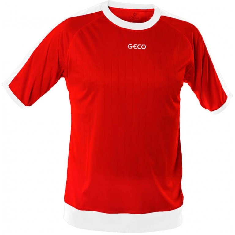GECO Sport-Tshirt Notos (100% Polyester) rot/weiss Herren