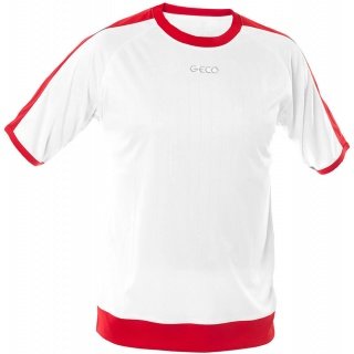GECO Sport-Tshirt Notos (100% Polyester) weiss/rot Jungen