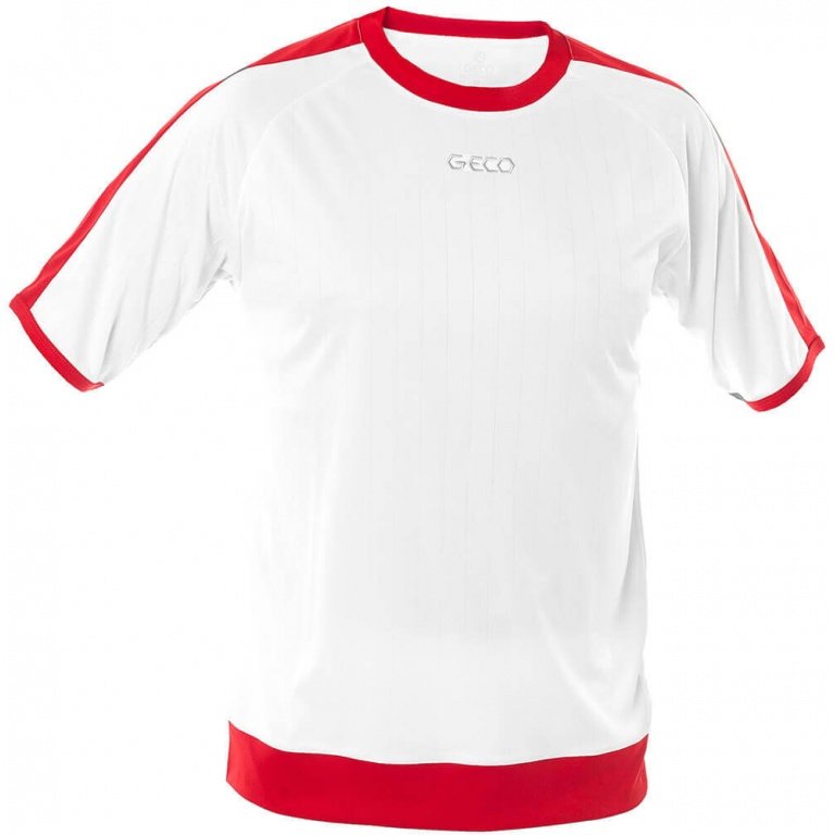 GECO Sport-Tshirt Notos (100% Polyester) weiss/rot Jungen