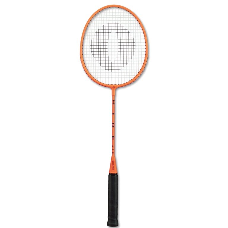 OLIVER Badmintonschläger Hire Aluminium (Schulsport, Freizeit, Sportcenter) orange - besaitet -