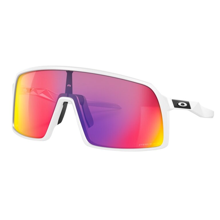 Oakley Sonnenbrille Sutro S (Glasfarbe: Prizm road) weiss matt - 1 Brille mit Hartschalenetui