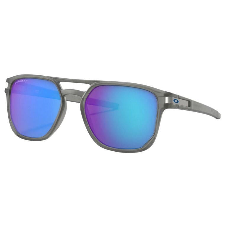 Oakley Sonnenbrille Latch beta Polarisiert (Glasfarbe: Prizm sapphire polarized) matt grau/ink - 1 Brille
