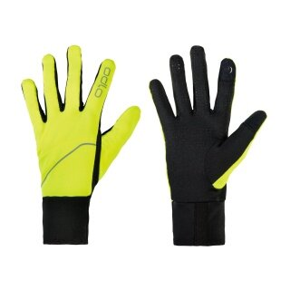 Odlo Handschuhe Intensity Safety Light (bessere Sichtbarkeit bei schlechtem Licht) gelb - 1 Paar