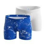 Odlo Unterwäsche Boxershort Active Light Graphic (leicht, atmungsaktiv) blau/weiss Herren - 2er Pack