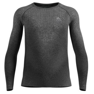 Odlo Langarmshirt Performance Warm Blackcomb (warm, nahtlos, schnelltrocknend) Unterwäsche schwarz/grau Herren