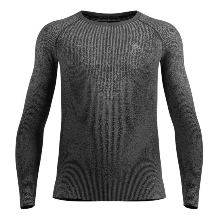 Odlo Langarmshirt Performance Warm Blackcomb (warm, nahtlos, schnelltrocknend) Unterwäsche schwarz/grau Herren