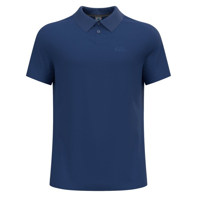 Odlo Wander-/Freizeit Polo Essential Solid (bequeme Passform, Baumwolle/Polyester) navyblau Herren