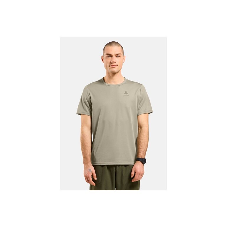 Odlo Wander-/Freizeit Tshirt Crew Neck Cardada (100% Polyester) agate grau/khaki Herren