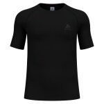 Odlo Funktionsunterwäsche Shirt Performance Wool 140 (Merino-Mix , nahtlos, schnelltrocknend) schwarz Herren