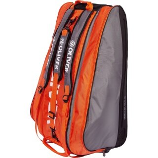 Oliver Racketbag Gearbag (Schlägertasche, 2 Hauptfächer) silber/orange