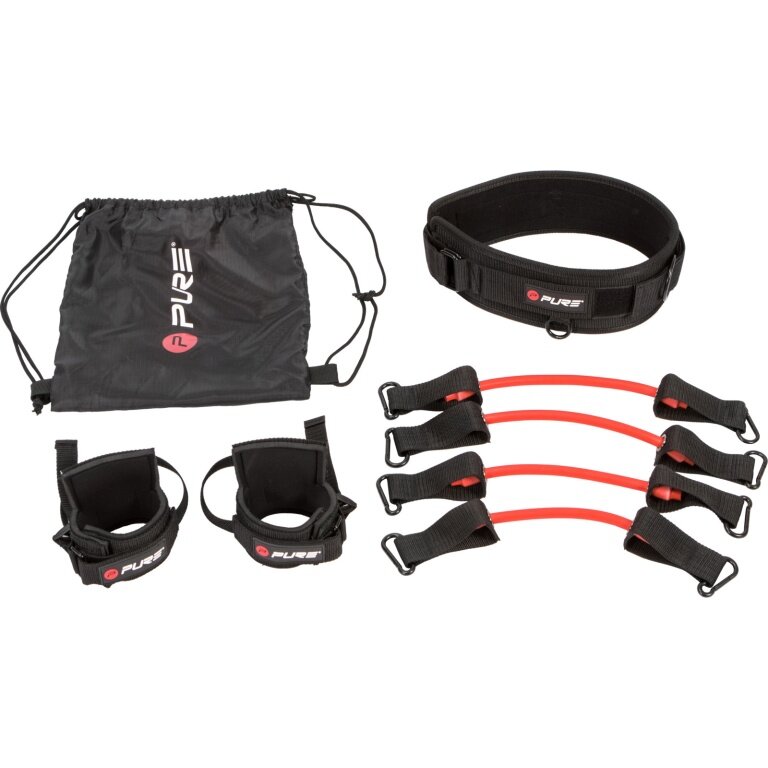 Pure2Improve Sprung-Trainer Set Pro (6-teilig) - schwarz/rot