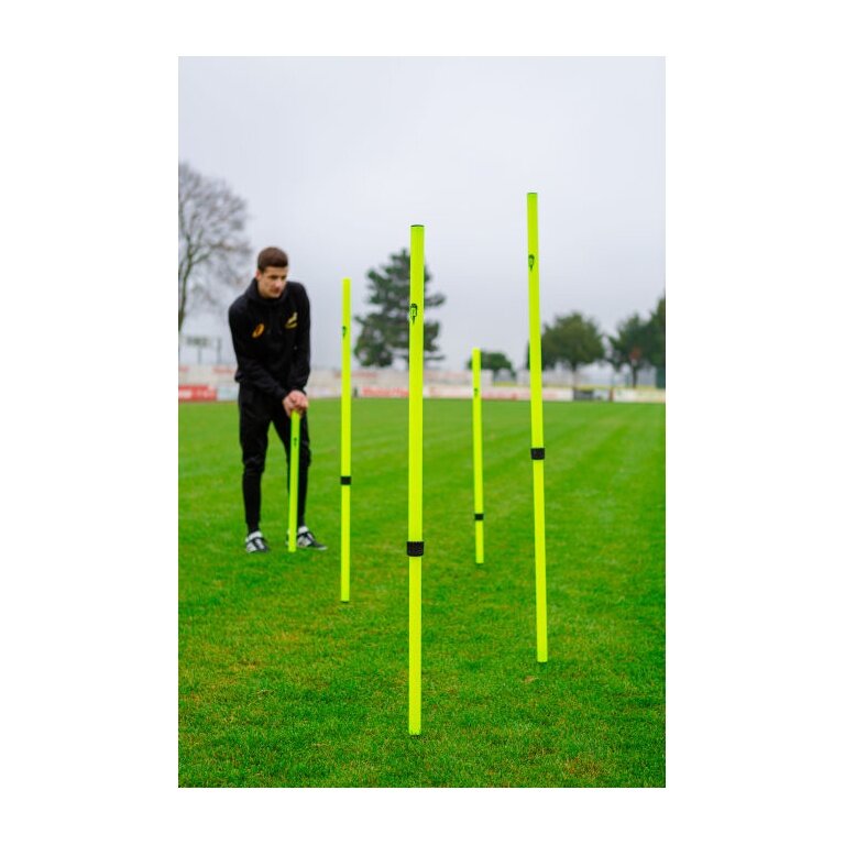 Powershot Slalomstange-Teleskop 5er Set (höhen verstellbar) 0,91m-1,72m gelb