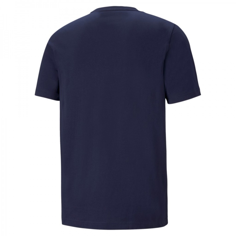 Puma Freizeit-Tshirt Essentials Logo (100% Baumwolle) peacoatblau Herren  online bestellen