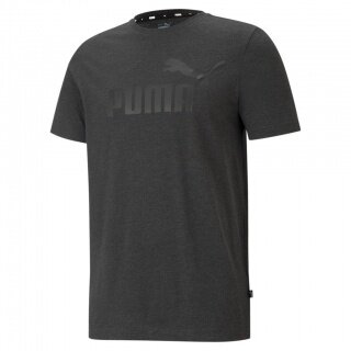 Puma Freizeit-Tshirt Essentials Heather Logo dunkelgrau Herren