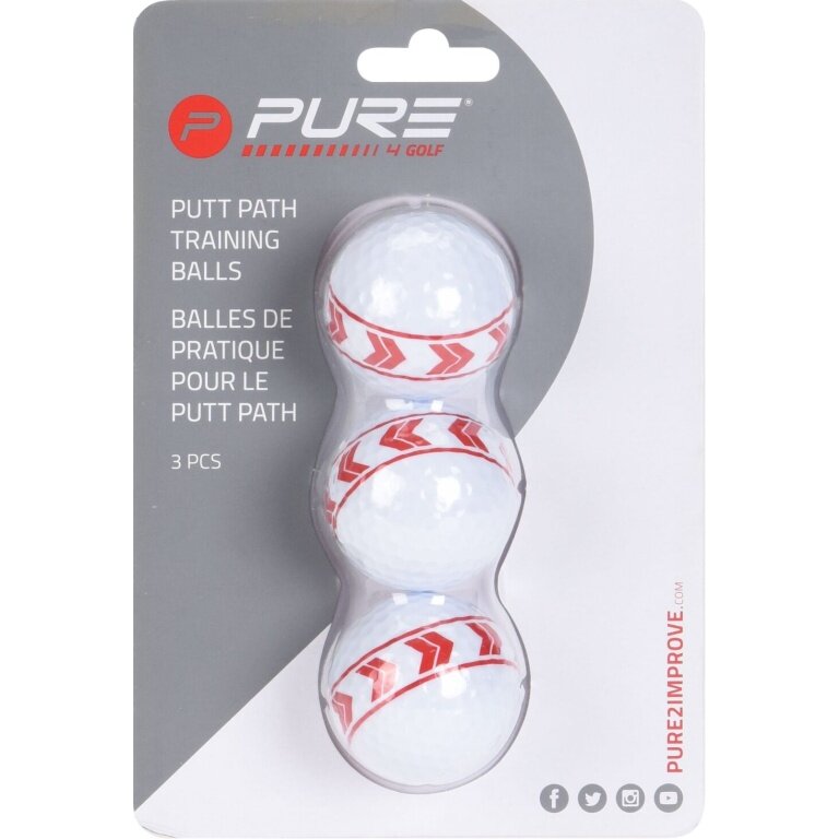 Pure2Improve Golfball Putting-Pfad Set - 3 Stück weiss