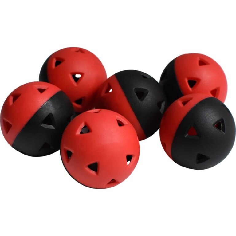 Pure2Improve Golfball Impact Set - 6 Stück schwarz/rot