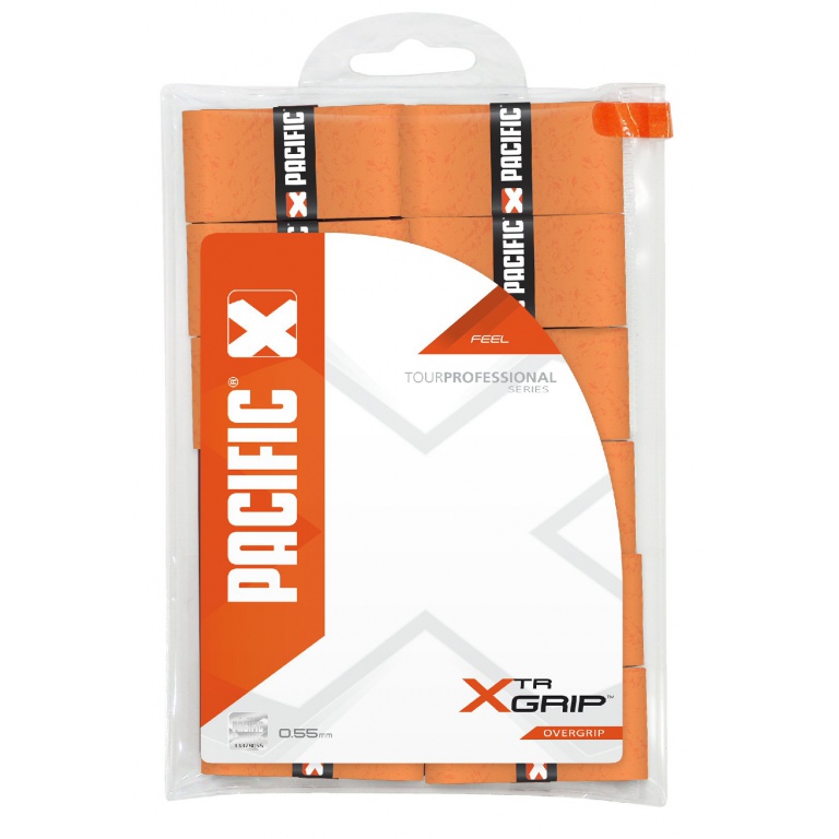 Pacific Overgrip xTR 0.55mm (samtige Oberfläche) orange 12er Clip-Beutel