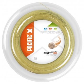 Pacific Tennissaite SPX Max (Komfort+Armschonung) natur 200m Rolle