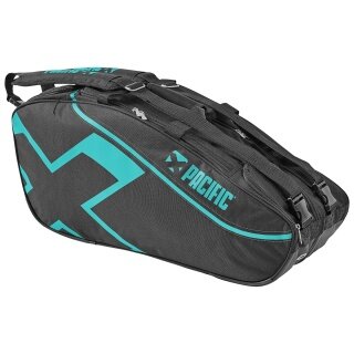Pacific Racketbag (Schlägertasche) X Tour XL schwarz/petrol 6er - 2 Hauptfächer (Thermofach)