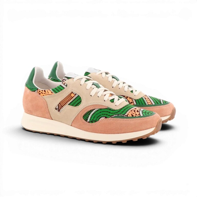 Panafrica Sneaker Arusha Peach pfirsischorange/grün Damen