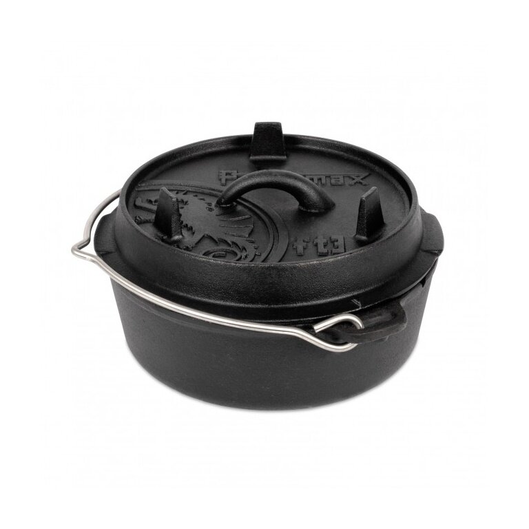 Petromax Feuertopf ft3-t (Dutch Oven) aus Gusseisen, ohne Standfüße - Inhalt Topf (max.): 1,6 Liter - schwarz - 4,3kg