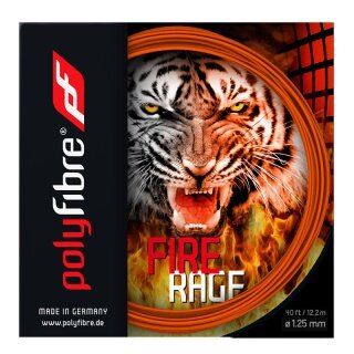 Polyfibre Tennissaite Fire Rage (Haltbarkeit+Power) orange 12m Set