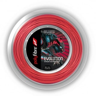Polyfibre Tennissaite Evolution (Haltbarkeit) rot 200m Rolle
