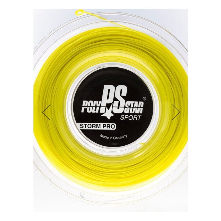 Polystar Tennissaite Storm Pro (Haltbarkeit+Kontrolle) gelb 200m Rolle