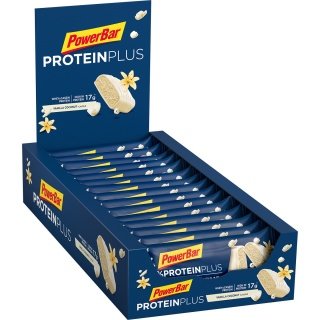 PowerBar Eiweißriegel Cheesecake Protein Plus 30% Vanille Kokos 15x55g Box