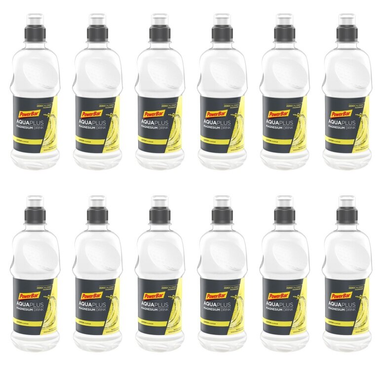 PowerBar Aqua Plus - Sportgetränk mit Magnesium - Lemon 12x500ml Karton