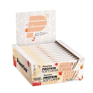 PowerBar Eiweissriegel Protein Soft Layer weisse Schokolade/Erdbeere 12x40g Box