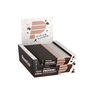 PowerBar Eiweissriegel Protein Plus Low Sugar Schokoladen-Geschmack (Chocolate/Brownie) 16x35g Box