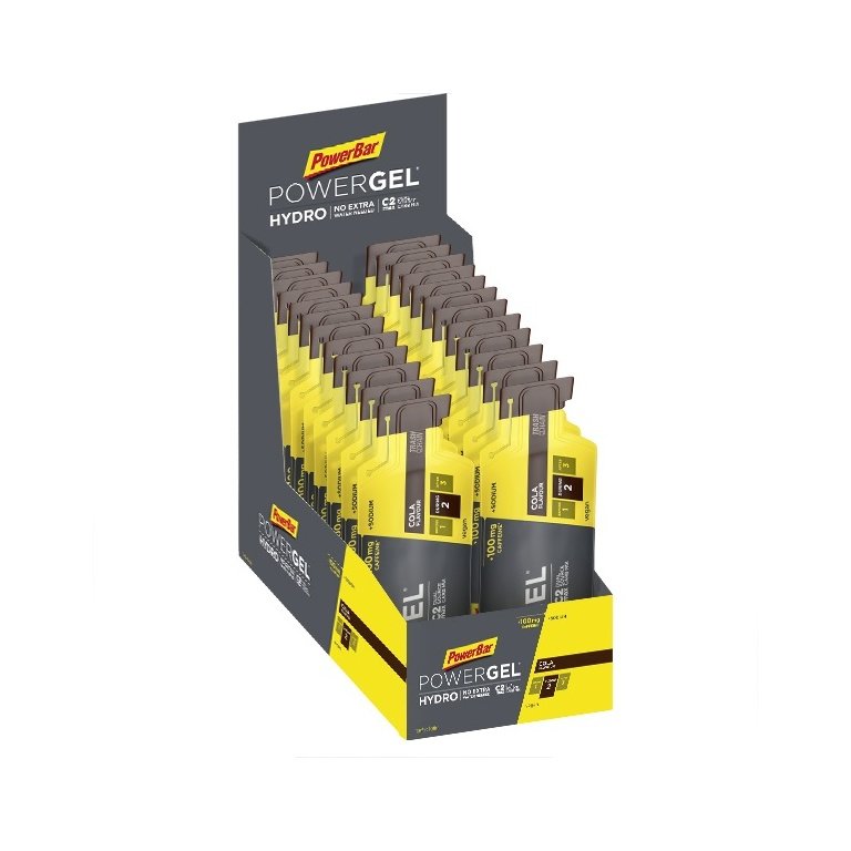 PowerBar PowerGel Hydro (flüssiges konzentriertes Kohlenhydratgel) Cola - 24x67ml Box