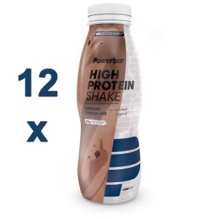 PowerBar High Protein Shake Schokoladengeschmack/Smooth Chocolate 12x330ml Karton