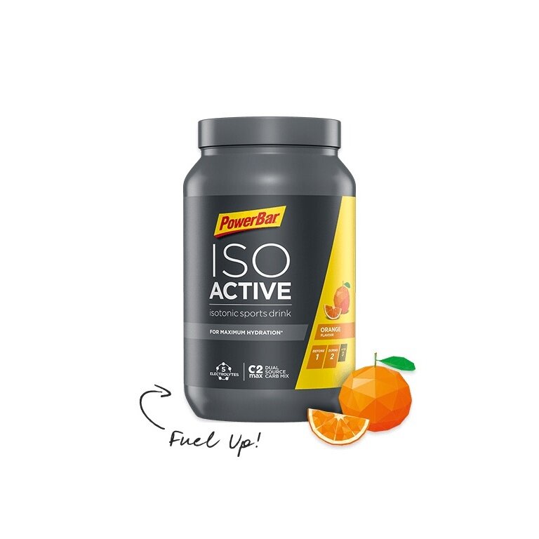 PowerBar Sportgetränk IsoActive (isotonisch, 5 Mineralstoffen & Kohlenhydraten) - Orangen-Geschmack 1320g Dose